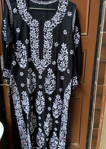 Black Beautiful Handwork Chikankari Kurta