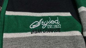 Striped Zip-Up Sweater