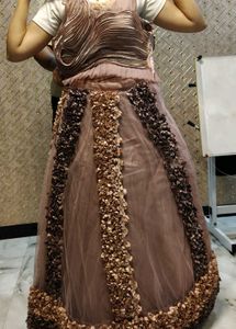 Price Drop😍- Festive Mauve Floral Lehenga Choli