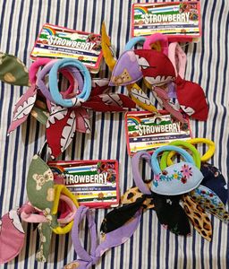 Rabbit ear rubber band multicolor set of 16