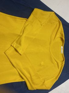 Skirt Dungaree Dress With Free Yellow T-shirt