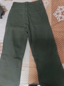 Green Wide Leg Jeans