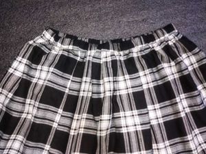 Plaid Ruffle Hem Skirt