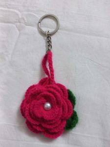 Crochet Flower Keychain