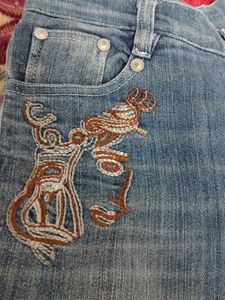 Embellished Denim Jeans