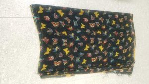Vibrant Butterfly Print Saree – Eye-Catching