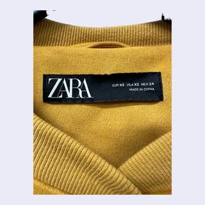Zara Yellow Bomber Jacket