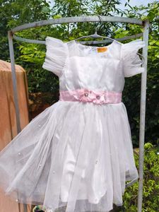 White Tulle Flower Girl Dress