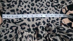 Leopard Print Ruffle Top
