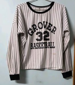 GROVER 32 Basketball Striped Long Sleeve Top