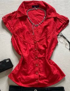 lace y2k fitted shirt
