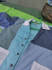 Blue Patchwork Shirt