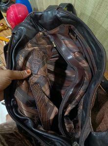 Genuine Leather Brown Shoulder Bag