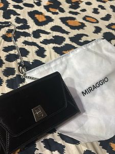 miraggio black sling bag
