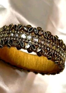 2 Customized New Golden Kada Bangles