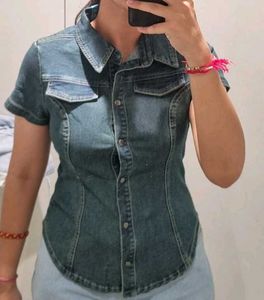 Denim Short Sleeve Shirt