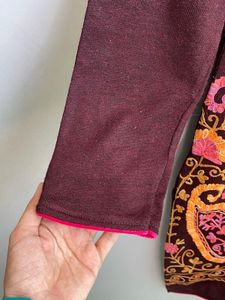 Kashmiri Embroidered Woolen Kurti