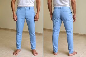 Stylish Blue Slim Fit Trousers
