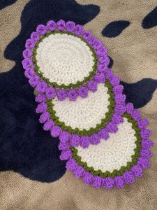 Crochet Flower Coaster