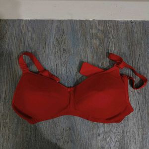 Red Padded Bra