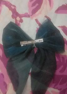 Green Bow Hair Clip Accessory
