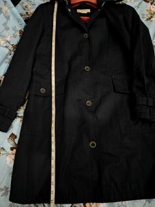 Original Black Michael Kors Trench Long Coat