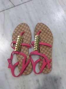 Pink & Gold Sandals