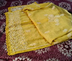 Yellow Lucknowi Chicken Curry Kurta