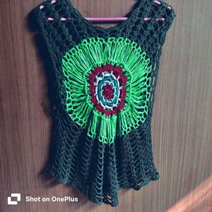 Boho Crochet Knit Top