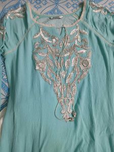 Elegant Embroidered Kurta Gharara Set