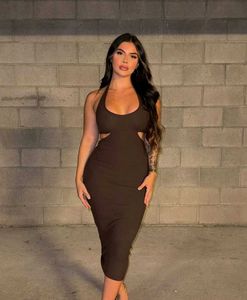 H&amp;M Ribbed Halter Neck Dress