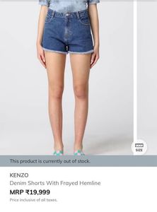 Kenzo Denim Shorts, New With Tags