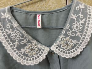Korean style light blue/grey top
