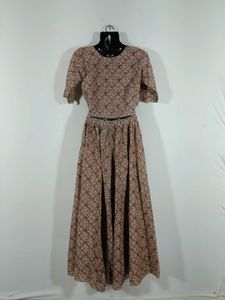 Rust Printed Co-ords Set For Women&#39;s