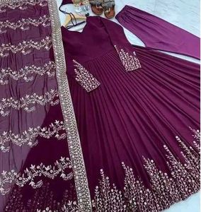 Elegant Embroidered Anarkali Suit