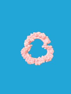 Handmade Pink Crochet Scrunchie