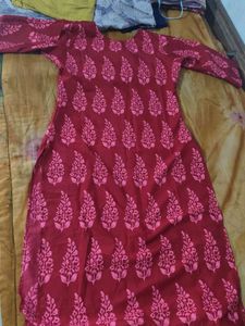 Elegant Red Printed Kurta