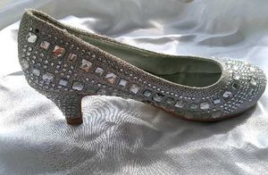 Sparkly Silver rhinestone Ballerinas