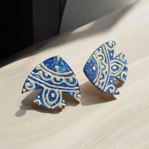 Fish Shape Paper Clay Earrings