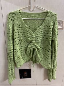 Crochet Green Top
