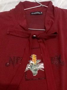 Maroon Party Wear Top