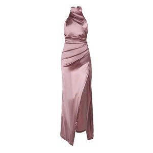 Elegant Satin Slit Dress