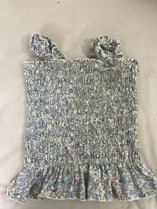 Floral Smocked Crop Top