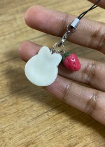 Cute Bunny &amp; Strawberry Charm