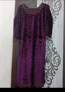 Elegant Purple suit set with dupatta