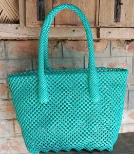 Woven mint green Handbag