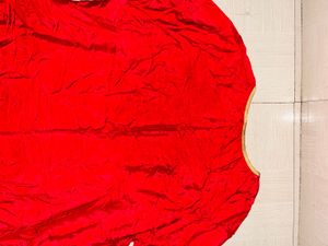 Elegant Red Embroidered Kurti Dress