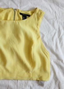 Forever 21 Yellow Crop Top