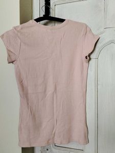 Nude Textured Short Sleeve Tee