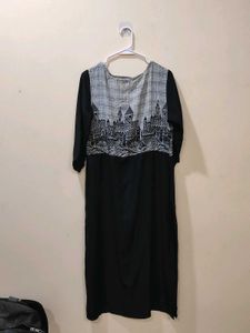 Black Kurta In Size M
